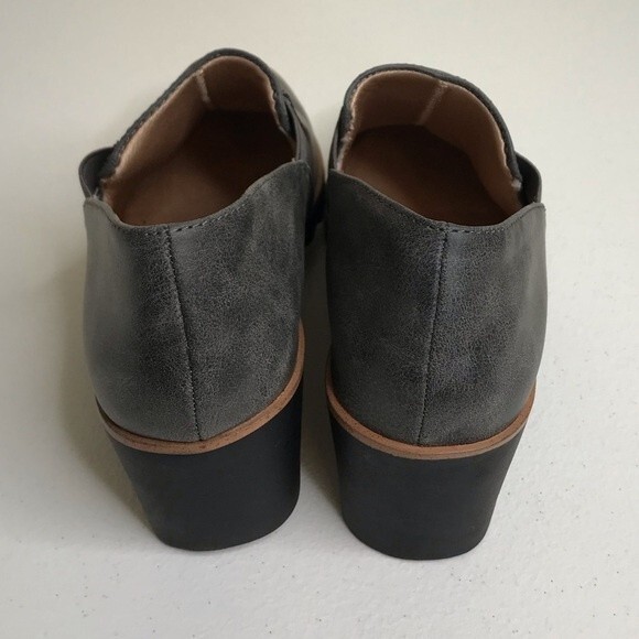 Life Stride Zora Gray Wedge Slip On Velocity 2 Lug Sole Faux Leather Women 8.5 - Picture 7 of 14